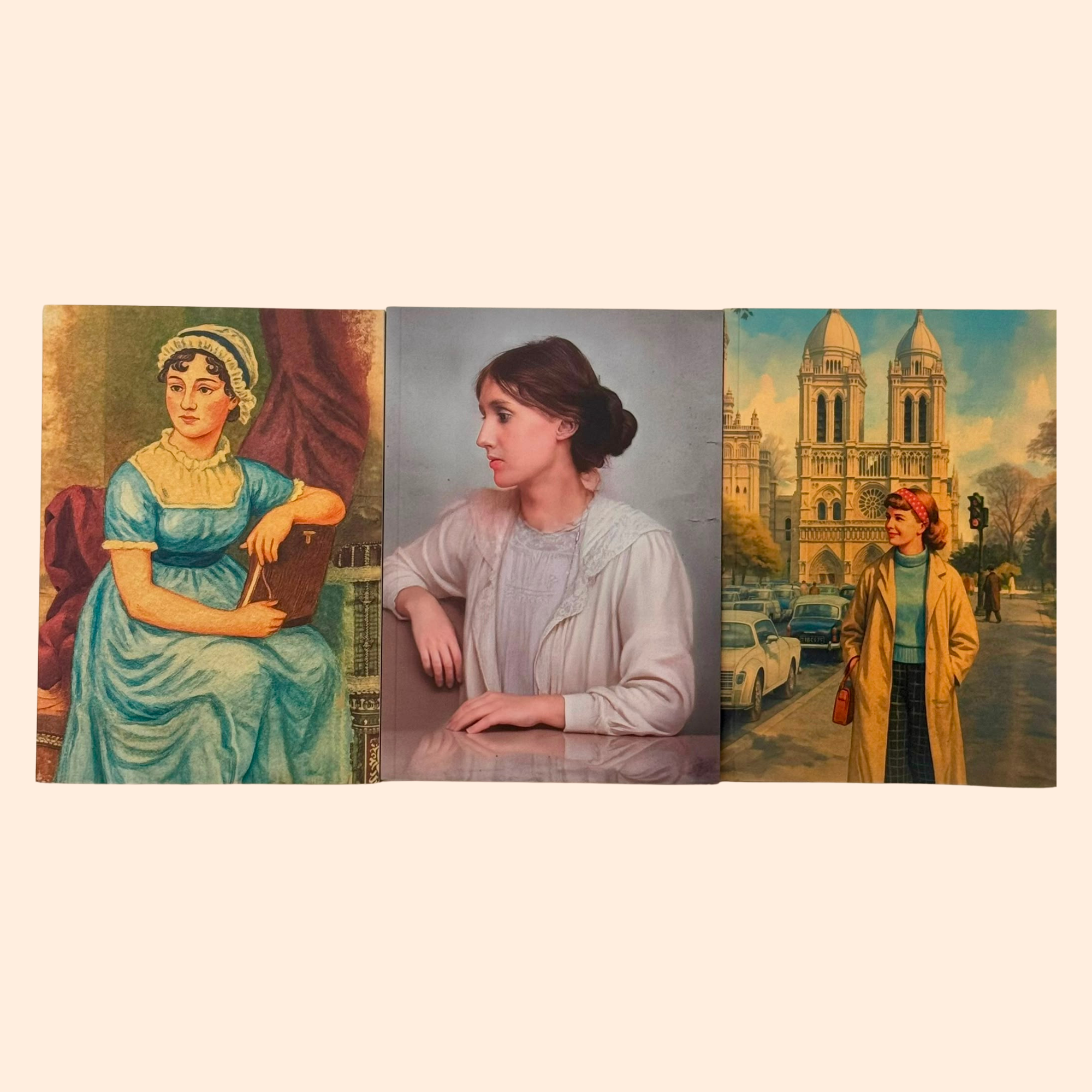 Pack de cuadernos | Virginia Woolf, Jane Austen y Sylvia Plath