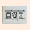 Lámina ilustrada de Librería La Mistral | Andrea Reyes | A4