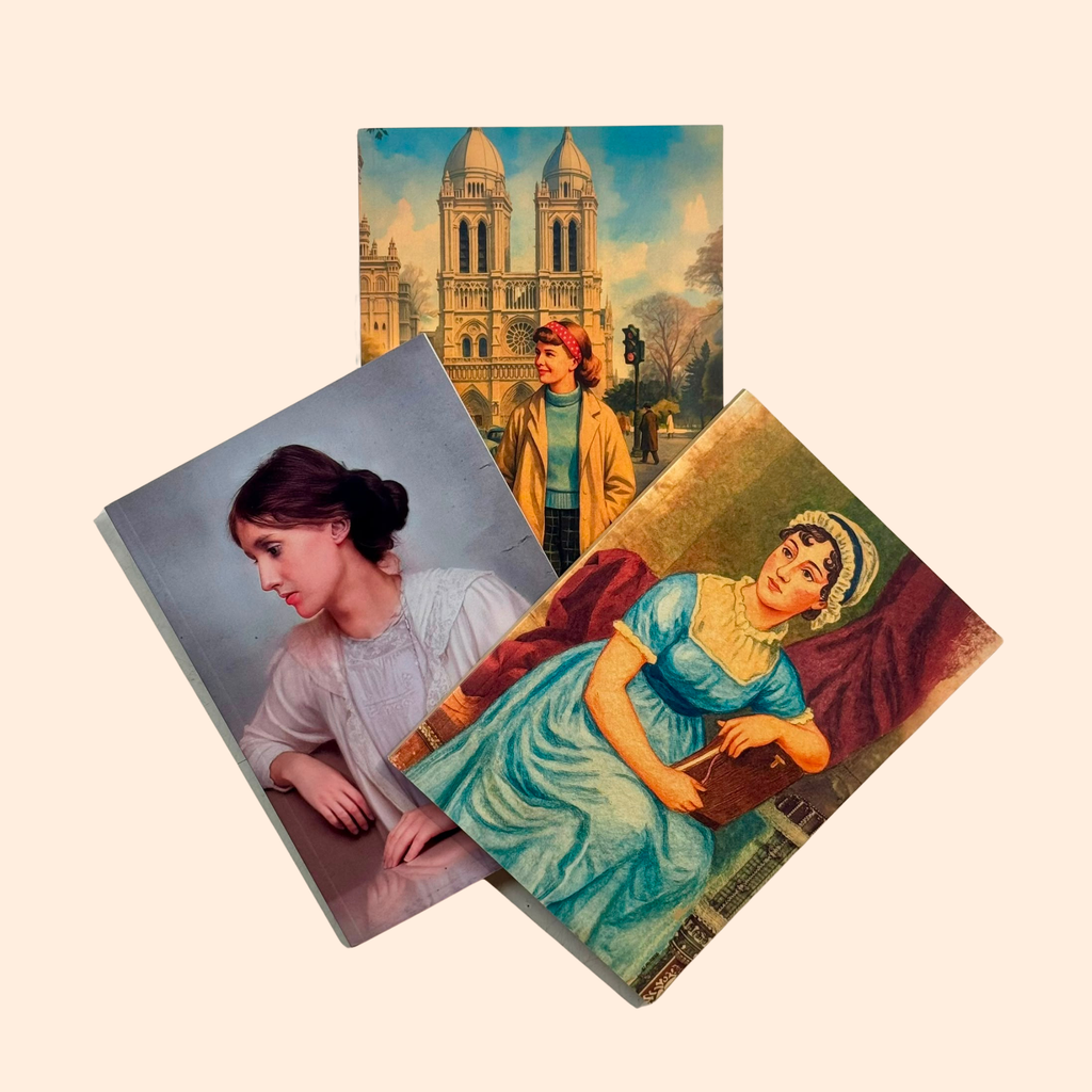 Pack de cuadernos | Virginia Woolf, Jane Austen y Sylvia Plath